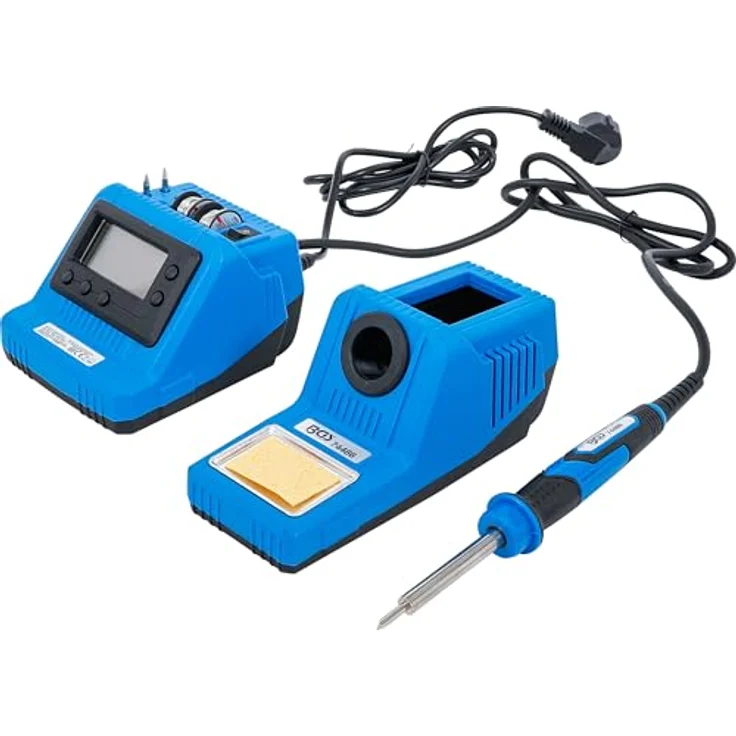 BGS Elektro-Lötkolben-Station | digital | 60 W, zuverlässiger Begleiter für Lötarbeiten | ergonomisches Design, blau – Bild 1