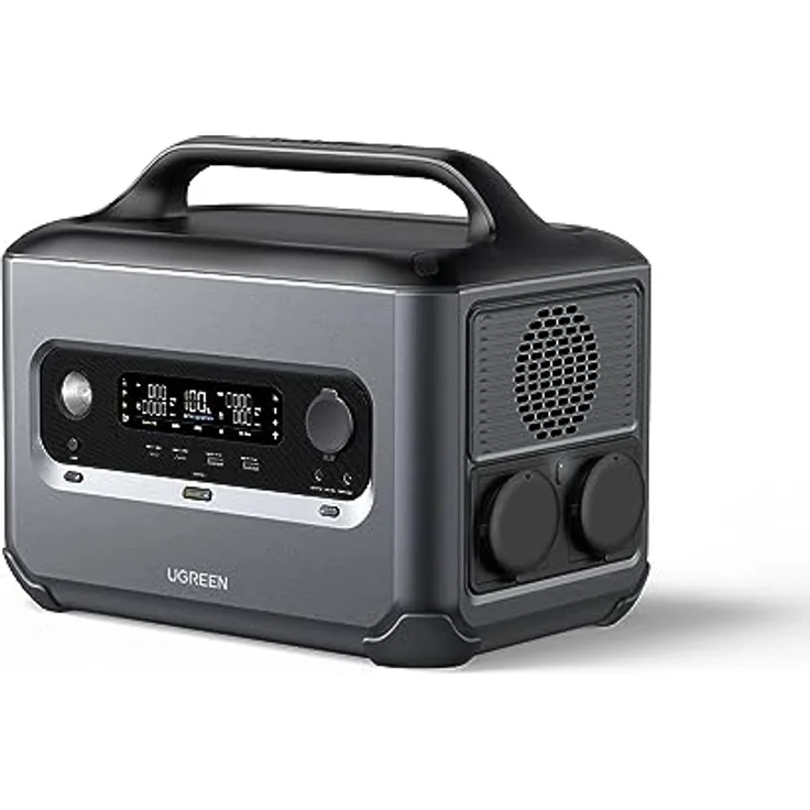 UGREEN Tragbare Powerstation PowerRoam 1200, 1024Wh, LiFePO4 Akku, 1.5H Schnellladung, 2x 1200W AC Ausgang, Solargenerator für Outdoor Camping/Home Backup/Wohnmobile (Solarpanel optional)