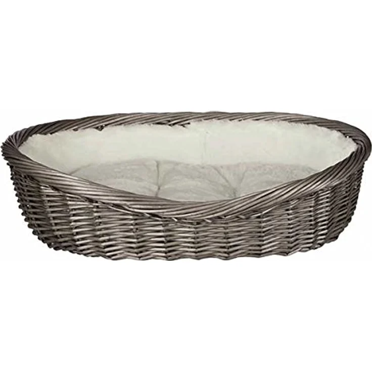 Trixie 28204 Weidenkorb mit Bezug und Kissen, 80 cm, grau – Bild 2