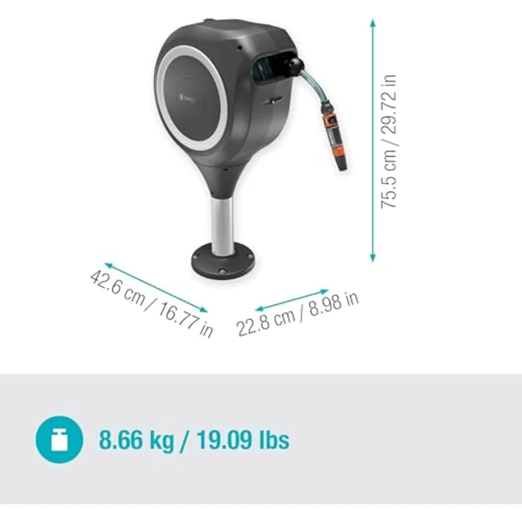 GARDENA Schlauchtrommel Schlauchbox Roll Up, Automatisches Aufwickeln, grün – Bild 5