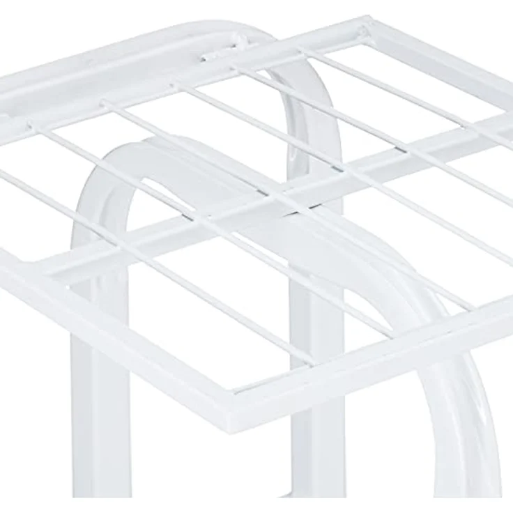 relaxdays Blumenständer Metall Blumentreppe 4 Etagen, Weiß - Pflanzenregal aus pulverbeschichtetem Stahl, für Wohnzimmer, Balkon und Garten geeignet – Bild 9