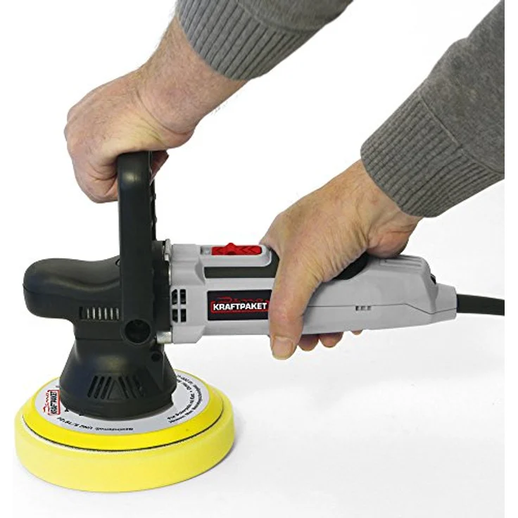 DINO KRAFTPAKET Exzenterpoliermaschine, 230V, 650W, 1600 - 6400 U-min, 125-150mm, 9mm Hub – Bild 4