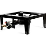 BBQ-Toro Gusseisen Gaskocher | 1-Ring-Gasbrenner 55 x 40 x 18,5 cm | 10,5 kW | Hockerkocher für Camping, Einsatz im Freien, wie im Garten und auf der Terasse