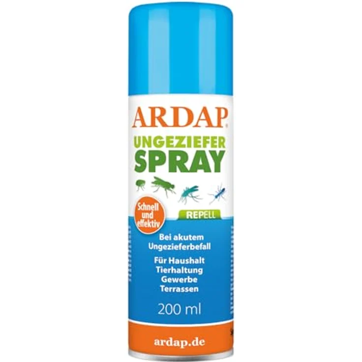 ARDAP Repell Ungezieferspray 200ml - Wirkt schnell & effektiv - Schädlingsbekämpfung - Insektenspray - Schädlingsfrei – Bild 1