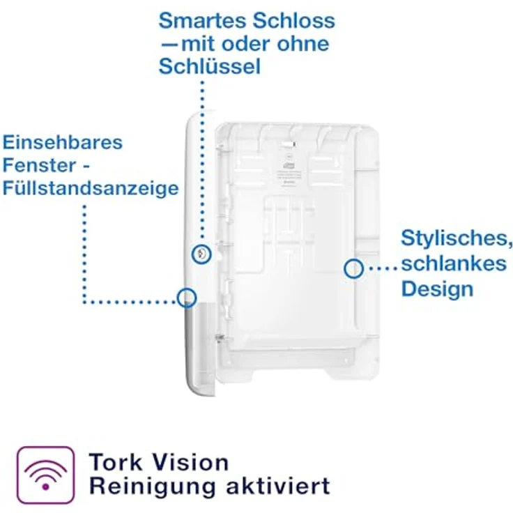 Handtuchspender Tork 552000 H444xB302xT102ca.mm Füllstandsanzeige,abschl. – Bild 2