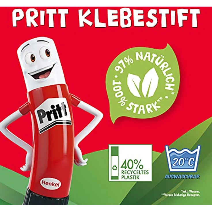 PRITT Klebestift, Klebeband 12 Stück 22 g, ideal für Büro und Zuhause – Bild 2