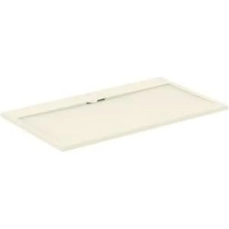 Ideal Standard Ultra Flat S i.life Rechteck-Brausewanne, 1400x800x30mm, Mineralguss in Carraraweiss, rutschhemmend, bodenebener Einbau