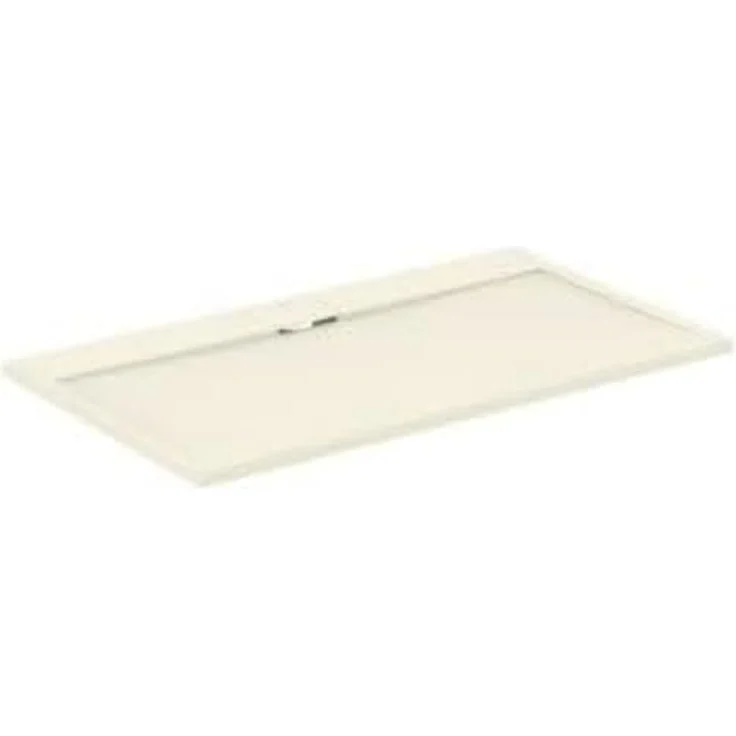 Ideal Standard Ultra Flat S i.life Rechteck-Brausewanne, 1400x800x30mm, Mineralguss in Carraraweiss, rutschhemmend, bodenebener Einbau – Bild 1