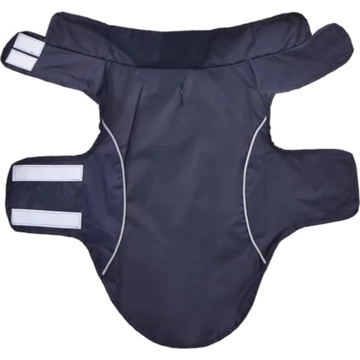 vidaXL Hunde Regenmantel XS, wasserfeste Hundejacke mit Reflexstreifen, marineblau, leicht zu reinigen und bequem – Bild 4
