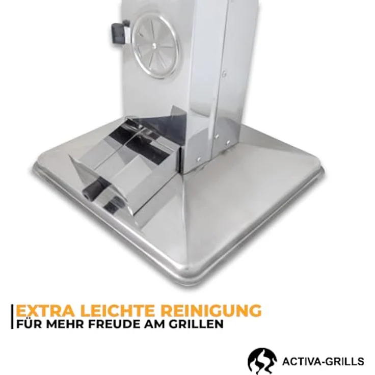 Activa Holzkohlegrill Säulengrill Saalfeld, Holzkohlegrillfläche 36 x 36 cm – Bild 4