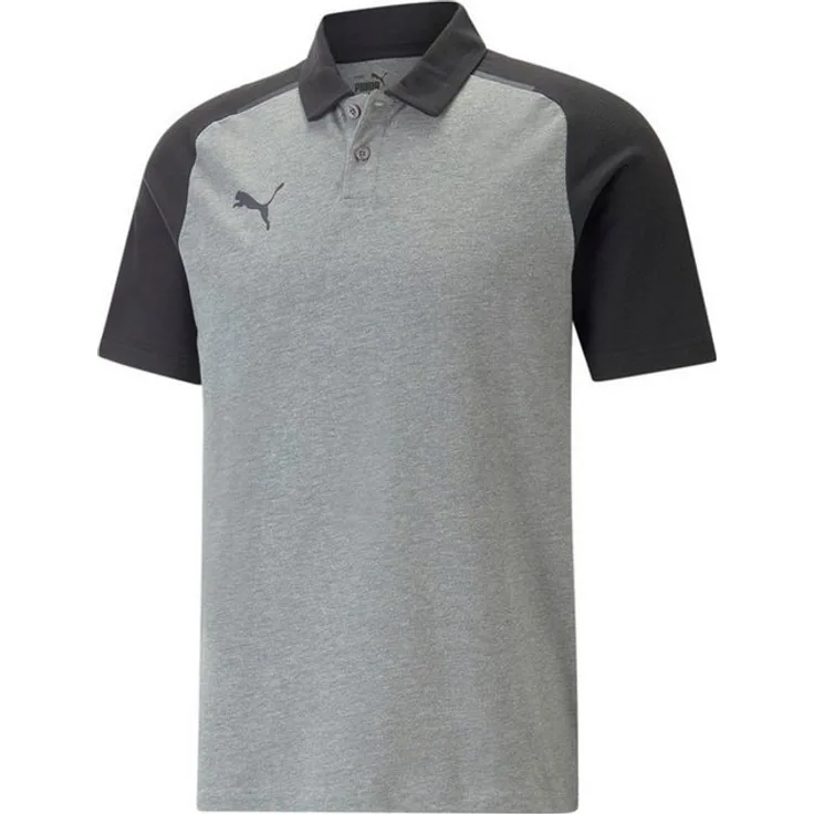PUMA Poloshirt teamCup Casuals Polo mit Knopfleiste, normaler Passform - blau