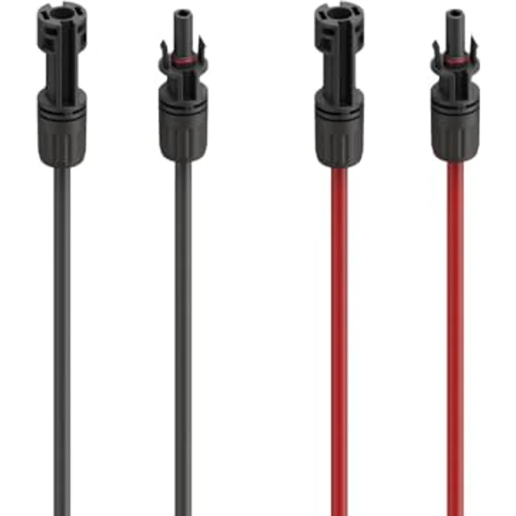 Hama Solarkabel Verlängerung für PV-Anlage, MC4, 4 mm², 2x 3 m, Rot und Schwarz – Bild 2
