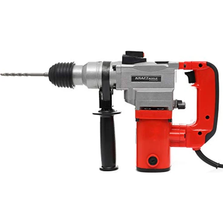 Kraft&Dele Bohrhammer KD1691 1600W Schlaghammer Stemmhammer Meißelhammer Bohrer Meißel, inkl. 2 Meißel und 3 Bohrer, im Kunststoffkoffer sortiert – Bild 2
