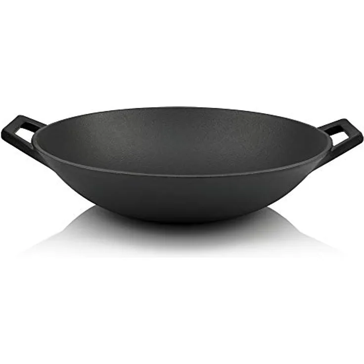 BBQ-Toro Gusseisen Wok I Ø 35,5 cm I Wokpfanne, Gusspfanne, Pfanne I induktionsgeeignet