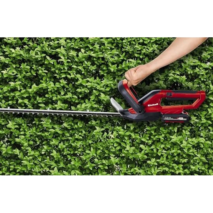 Einhell Akku-Heckenschere GC-CH 1855/1 Li Kit Power X-Change (18 V, 55 cm Schnittlänge, 18 mm Zahnabstand, drehbarer Handgriff, Schnittgutsammler, inkl. 2,5 Ah Akku & Ladegerät) – Bild 5