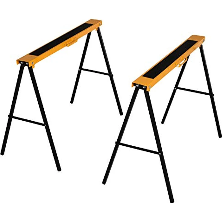 HOMCOM Sägebock Sägebock rutschfest, faltbares Design, Belastbar bis zu 125 kg, EVA Oberfläche, schwarz – Bild 2