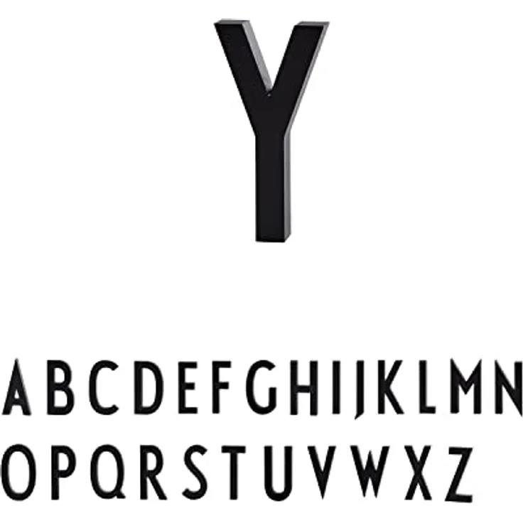 Design Letters Hausbuchstaben/Hausnummer Edelstahl Schwarz | 5cm/10cm | Türnummer | Straßennummer | Türschild Personalisiert | Befestigungsschrauben & Klebeband sind separat erhältlich | Größe 5cm Y
