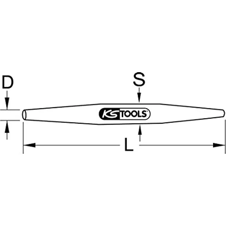 KSTOOLS BRONZEplus Durchtreiber, 18 mm, Aluminium-Bronze, explosionsgeschützt, korrosionsbeständig, verschleißbeständig, Gesamtlänge 200 mm, Schaftdurchmesser 30 mm – Bild 2