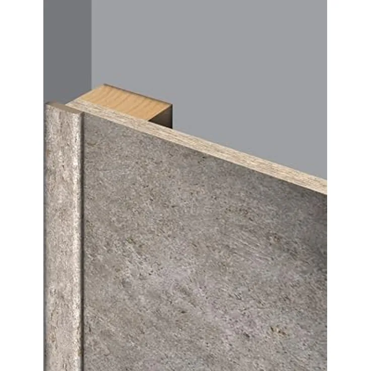 EGGER Abdeckleiste Decowall AL003, flache Wandverkleidung in Rovigo Beton, 2400 x 6 x 25 mm, langlebig und strapazierfähig, einfache Montage