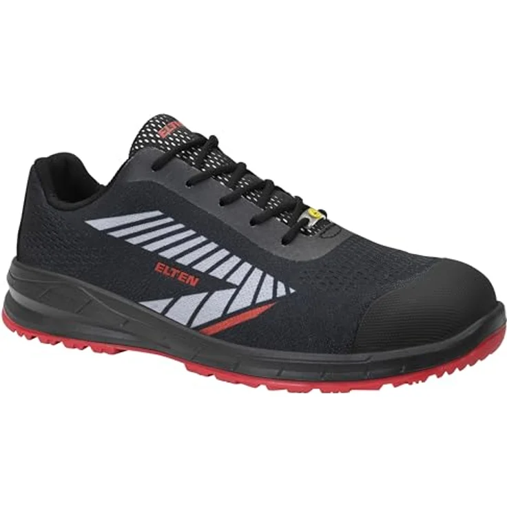 ELTEN LARKIN XXSports Low ESD S1PS Sicherheitsschuh, schwarz-grau, atmungsaktiv, gepolsterte Lasche, PU-Sohle WELLMAXX SPORTS – Bild 1