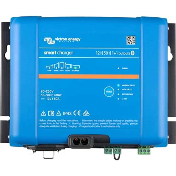 Victron Energy Phoenix Smart IP43 Ladegerät 12/50 (1+1), Bluetooth-fähig, für 2 Batteriebänke, 120-240V – Bild 1
