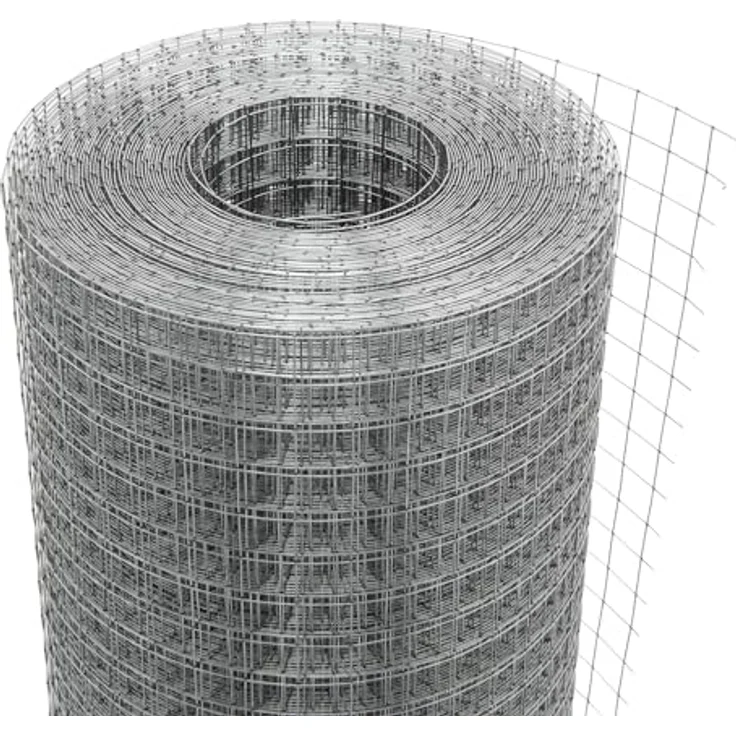 ECD Germany Volierendraht Drahtgitter 19x19mm, 1m x 25m, 0,75mm dick, feuerverzinkter Stahl, witterungsbeständig, flexibel einsetzbar, silbern – Bild 3