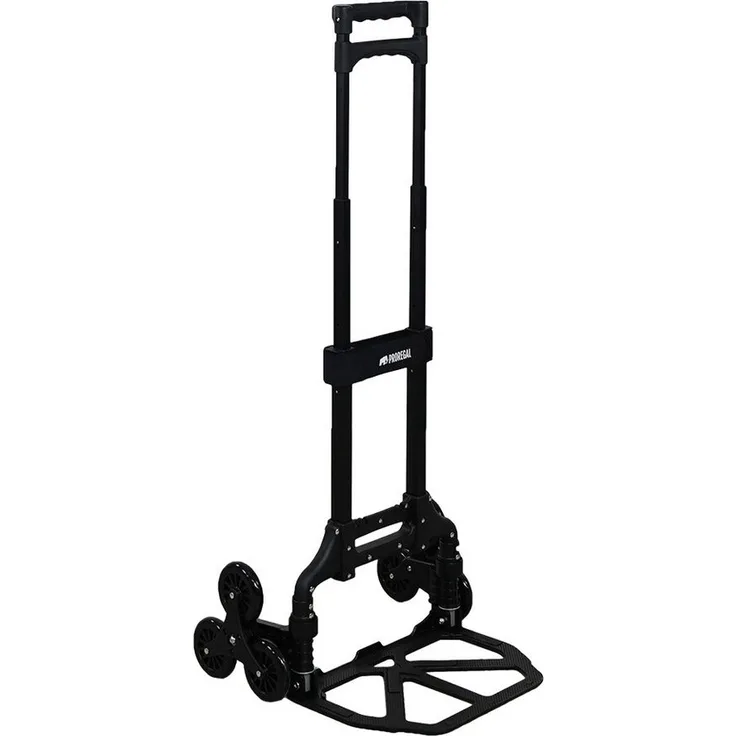 PROREGAL® Sackkarre ELEPHANT Traglast 250kg Alurahmen ergonomische Griffe Gummiräder, leichtes Aluminium, klappbare Schaufel, TPR-Gummi Räder