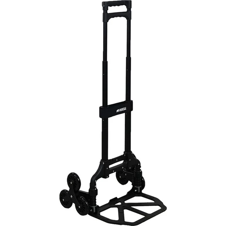 PROREGAL® Sackkarre ELEPHANT Traglast 250kg Alurahmen ergonomische Griffe Gummiräder, leichtes Aluminium, klappbare Schaufel, TPR-Gummi Räder – Bild 1