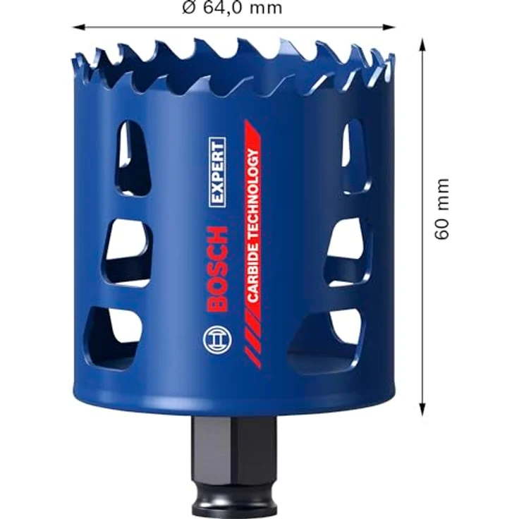 Bosch EXPERT Multi Material Power Change Plus-Lochsäge, Ø 64 mm für Holz mit Metall und Ziegelstein, überragende Lebensdauer und Schnelligkeit – Bild 3
