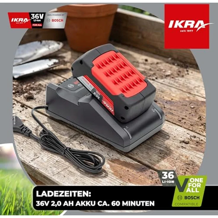 IKRA BOSCH Ladegerät 36 Volt AL 36V-20, schnelles Ladegerät mit LED-Anzeige und intelligenter Überlastsicherung – Bild 4