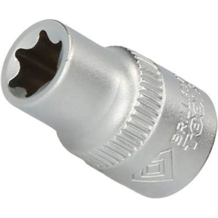 Brilliant Tools Torx-E-Stecknuss E7, 1/4" Innenvierkant-Antrieb, 25 mm, Chrom-Vanadium-Stahl – Bild 1