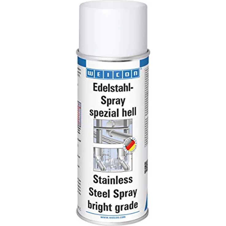 WEICON Edelstahl-Spray spezial hell, 400 ml, korrosions- und witterungsbeständig, alkydharzbasiert – Bild 1