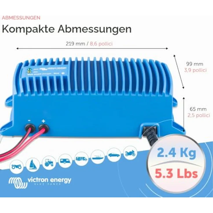 Victron Blue Smart 24/8 IP67 Ladegerät 24V / 230 Volt – Bild 5