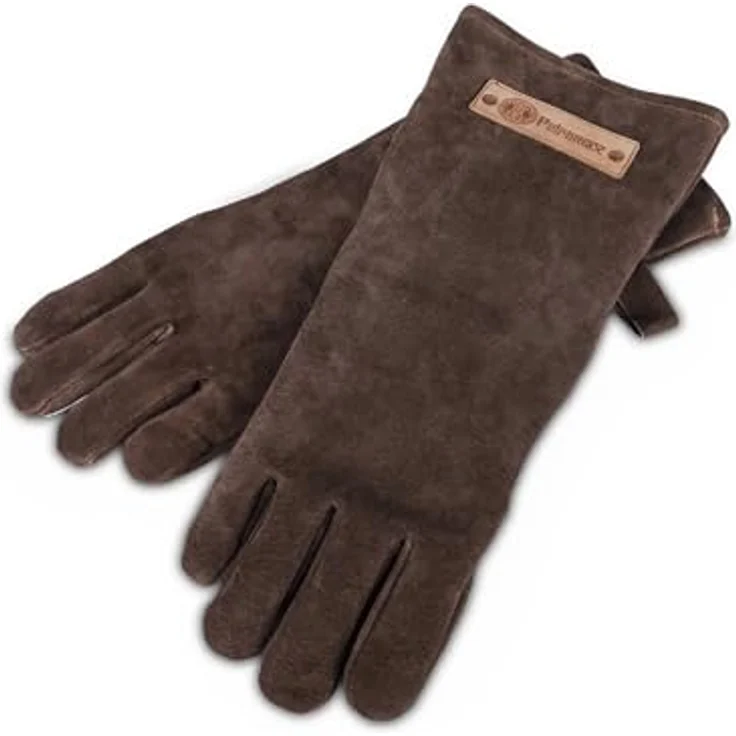 Petromax Grillhandschuhe, Rauleder, braun, hitzebeständig bis 250°C mit Kevlar®-Lage – Bild 1