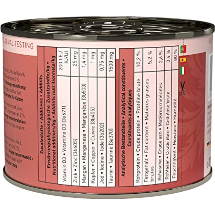 catz finefood N° 3 Geflügel Feinkost Katzenfutter nass, verfeinert mit Preiselbeeren & Löwenzahn, 6 x 200g Dosen – Bild 3