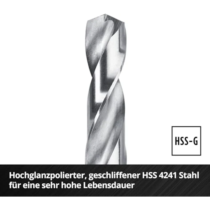 Einhell HSS-G Metallbohrer-Set, 6-teilig, mit 135° Split Point Spitze, Aufbewahrungskassette, 2-8 mm – Bild 5