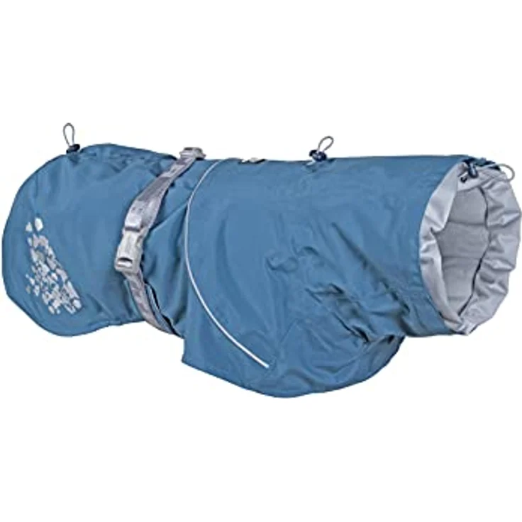 Hurtta Monsoon Hunderegenmantel, wasserdicht Regenjacke für Hunde mit Reflektoren, Blau 40 cm – Bild 1
