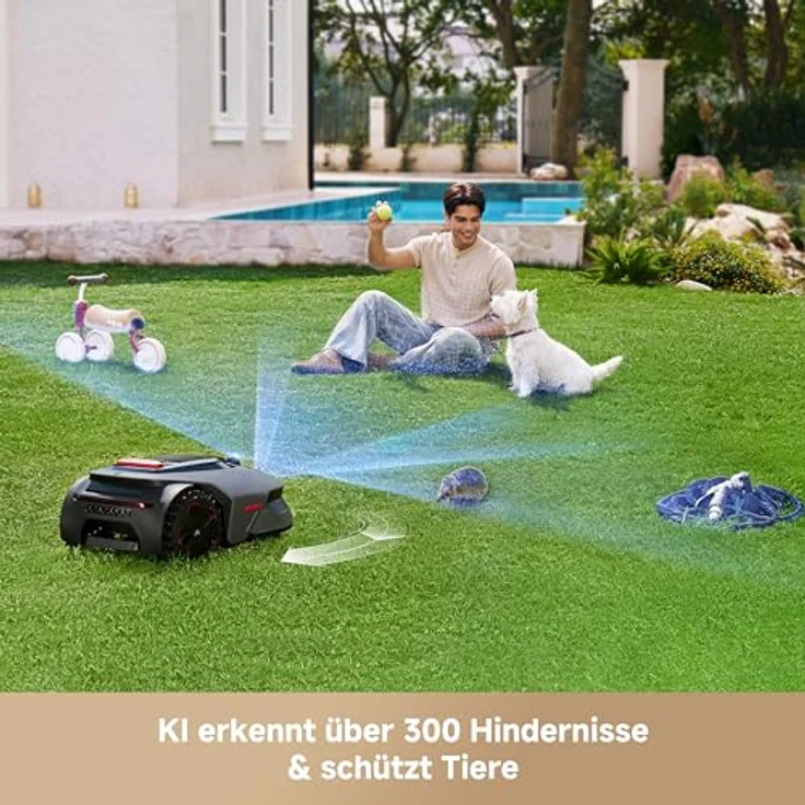 MOVA LiDAX Ultra 1200, Elektrorasenmäher Roboter mit RTK, 3D-LiDAR, AI Vision 360° und automatischer Kartenerstellung, mulcht bis 1200m², 5 cm Kantenschnitt – Bild 5