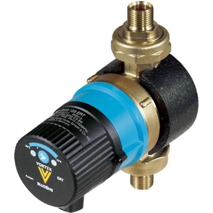 VORTEX Hocheffizienz-Brauchwasserpumpe BWO 155 V ERT, Schmutzwasserpumpe mit elektronischem Regelthermostat, 1/2" AG/15 mm inn, Betriebsspannung 115-230 V – Bild 2