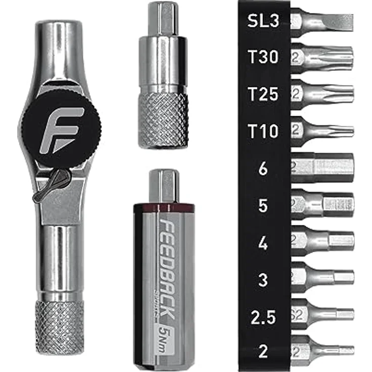 Feedback Sports Ratschen-Kit Fixed, Drehmomentschlüssel mit 5 Nm Klick-Drehmoment-Verlängerung – Bild 1