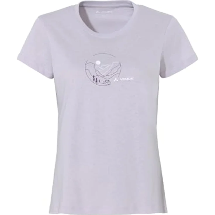 Vaude Cyclist T-Shirt V, Damen Arbeitsshirt aus 70% Baumwolle, violett, Regular Fit, schnell trocknend – Bild 1