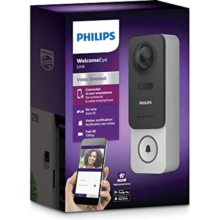 PHILIPS WelcomeEye LINK Gegensprechanlage mit Video-Funktion IP44 batteriebet - Avidsen – Bild 6