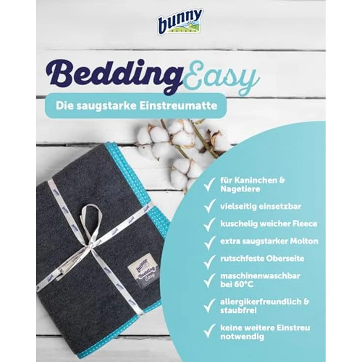 bunnyNATURE Bedding Easy Türkis - Waschbare PIPI-Pads für Meerschweinchen, Kaninchen - Weicher Fleece & Saugstarker Molton - Antiallergisch – Bild 2