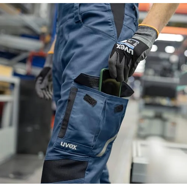 Uvex Safety, Latzhose uvex suXXeed industry, graphit, komfortable Arbeitsbekleidung mit CORDURA-verstärkten Taschen und OEKO-TEX Standard 100 – Bild 8