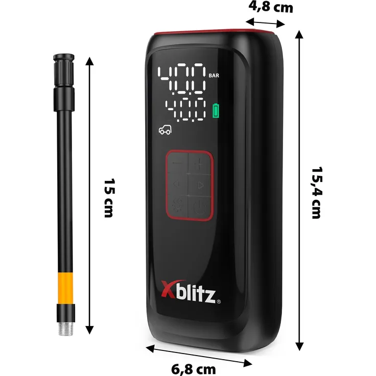 Xblitz Airmaster, kabellose elektrische Pumpe mit Powerbank, für Gartenhandwerkzeuge