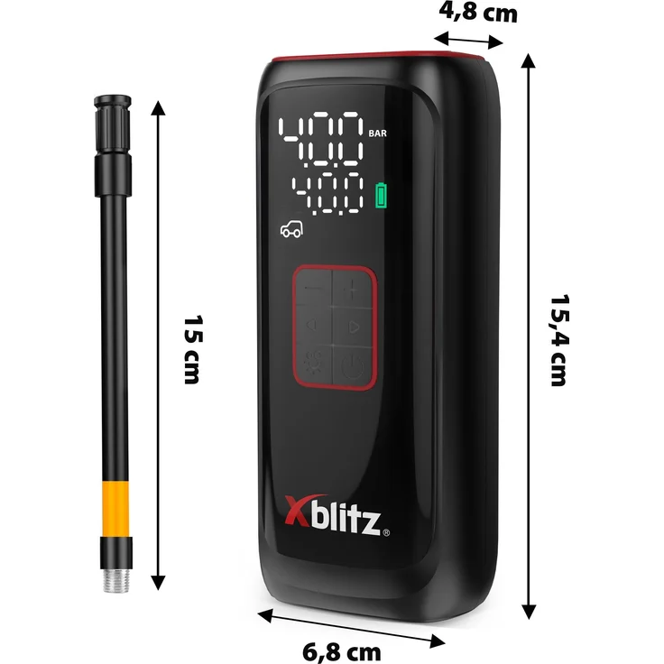 Xblitz Airmaster, kabellose elektrische Pumpe mit Powerbank, für Gartenhandwerkzeuge