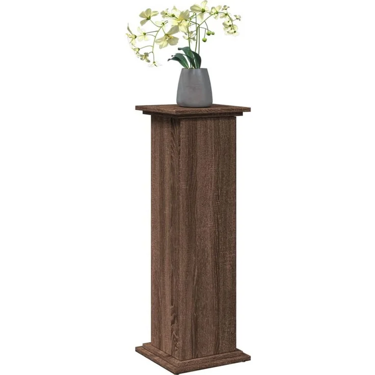vidaXL Blumenständer Postament mit Stauraum Eichen-Optik 31x30x90 cm Spanplat – Bild 1