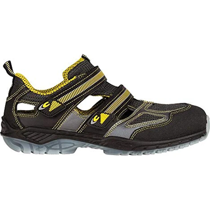 Cofra 30040-001.W40 ACE S1 P SRC Sicherheitssandalen, Schwarz/Gelb, Größe 40