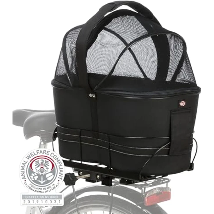Trixie Fahrradtasche 29x42x48 cm schwarz – Bild 2