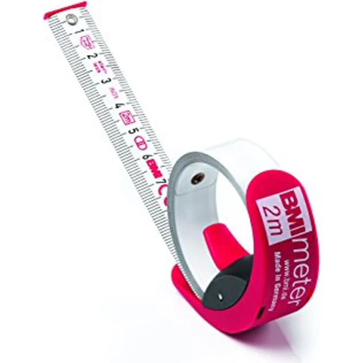 BMI 429241021 Taschenbandmaß -Meter, Länge : 2 m, rostfreies weisslackiertes – Bild 2